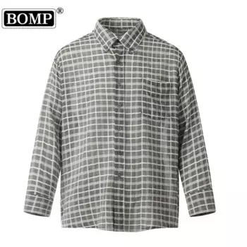 Рубашка в клетку того же, широкая версия ленивого стиля, повседневная мужская рубашка с длинными рукавами OUR LEGACY