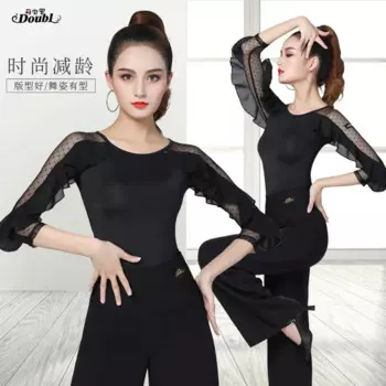 Рубашка женская, шелковая, для бальных танцев