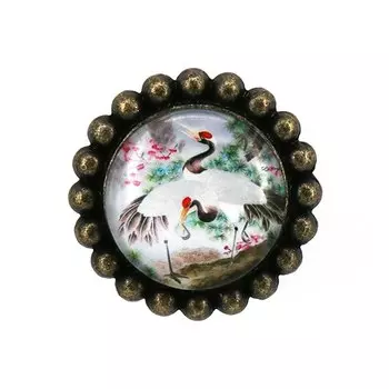 Ручка для мебели, шкафа, двери, с красной короной, 1 шт.