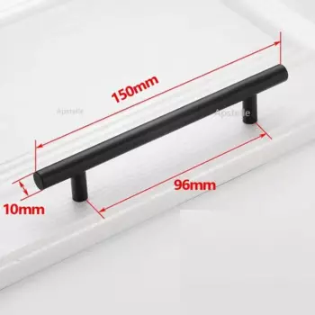 Ручка для шкафа Apstelle черная золотая матовая нержавеющая сталь