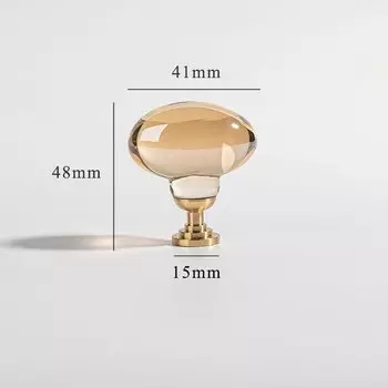 Ручка для шкафа из латуни и хрусталя