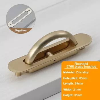 Поворотный выдвижной ящик JUIDINTO с татами, скрытая ручка шкафа из черного, золотого, серого цинкового сплава, круглая ручка для скрытого шкафа с отскоком