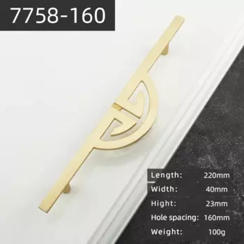 Ручка для шкафа KEDLO золотая цинковый сплав