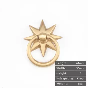 Ручка для шкафа латунная золотая NoEnName_Null