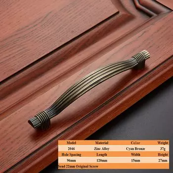 Ручка для шкафа LSTABAN медно-цинковый сплав голубой золото