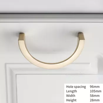 Ручка для шкафа MARUAT, золотистая, черная, цинковый сплав