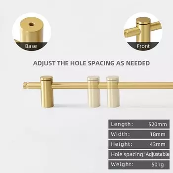 Ручка для шкафа матовая латунь NoEnName_Null