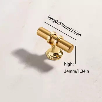 Ручка для шкафа Z·FARIER черная золотая алюминиевая