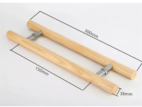 Ручка для стеклянной двери из массива дерева, 1 комплект