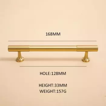 Ручка для выдвижного ящика, латунная Т-образная ручка с вертикальными линиями, для мебели, спальни, кухни, шкафа