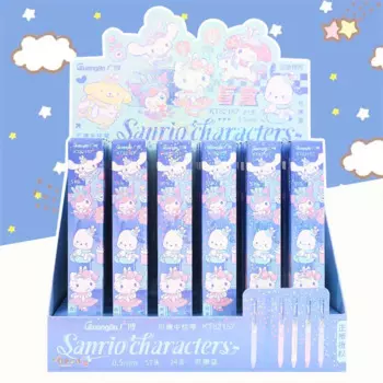 Ручка гелевая Sanrio Kuromi Melody Cinnamoroll со стираемыми чернилами, 0,5 мм, 24 шт./партия