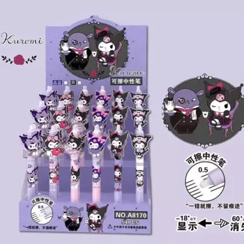 Ручка гелевая Sanrio Kuromi со стираемыми чернилами, 0,5 мм, 36 шт./партия