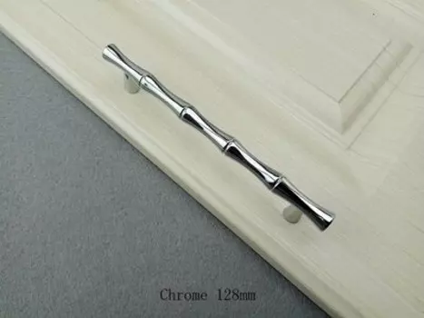 Ручка из бамбука для мебели, хромированная бронзовая ручка для кухонных шкафов, дверей, ящиков, ручки для шкафа