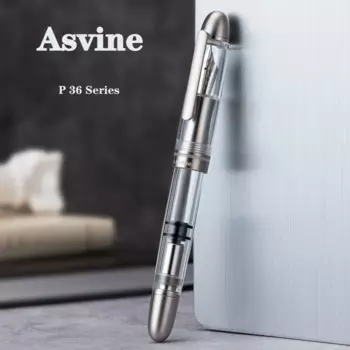 Ручка перьевая Asvine P36 с поршневым наполнителем, ручка с наконечником Asvine / Bock EF/F/M, из титанового сплава и акрила, офисные и школьные принадлежности