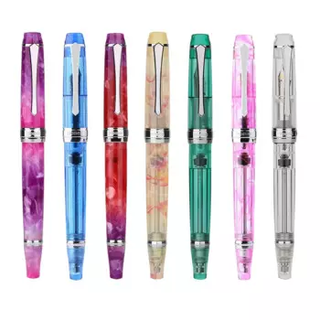 Ручка перьевая с наполнителем PENBBS 456, с наконечником EF/F/M, прозрачная, с узорами, в комплекте коробка