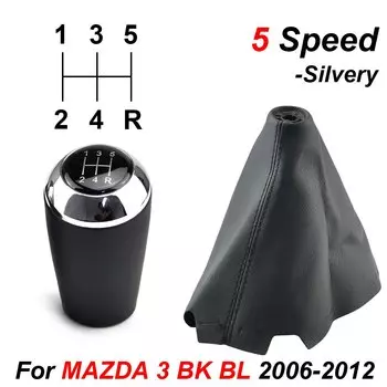 Ручка переключения передач для MAZDA 3 BK BL 5 CR CW 6 II GH CX-7 ER MX-5 NC III MT, кожаная Рычажная ручка, аксессуар, 5/6 скоростей