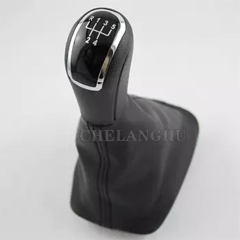 Ручка переключения передач для Skoda Fabia 1 MKI 2000, 2001, 2002, 2003, 2004, 2005, 2006, 2007, 2008, 5 скоростей, кожаный чехол