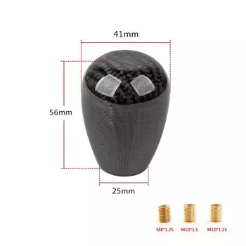 Ручка переключения передач из настоящего углеродного волокна JDM Racing Ручка рычага переключения передач ручной коробки передач Круглая ручка в форме шара