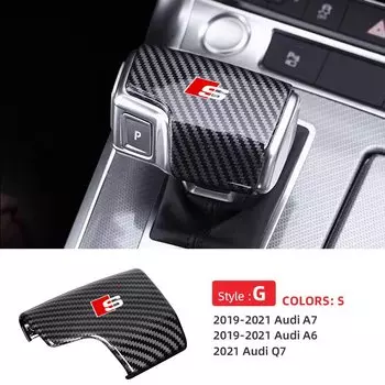 Ручка переключения передач из углеродного волокна, автомобильный рычаг переключения передач, головка переключения передач для Audi A3 A4 A5 A6 A7 A8 Q2 Q3 Q5 Q7 Q8 S5 S6 S7 SQ5 SQ7 RS4 RS5