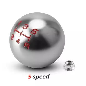 Ручка переключения передач с адаптером M10, автоматическая Серебристая круглая шаровая ручка переключения передач, 5/6 скоростей