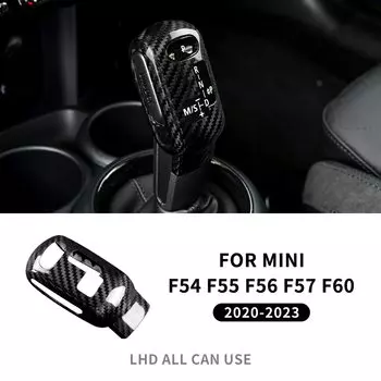 Ручка переключения рулевого механизма автомобиля чехол для Mini Cooper F54 F55 F56 F57 F60 2020-2023, покрытие из настоящего углеродного волокна, наклейка, внутренняя отделка