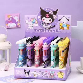 Ручка шариковая Sanrio, 18/36 шт., с рисунком Kuromi Hello Kitty, 10 цветов, цветов