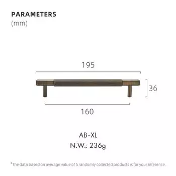 Ручки для мебели Dooroom Античная латунь