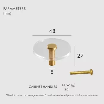 Ручки для мебели Dooroom латунные