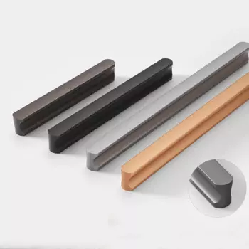 Ручки для шкафов TFAAI черные алюминиевые