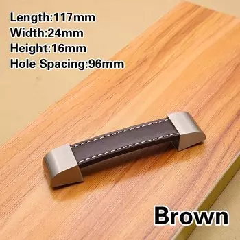 Ручки для мебели LISM, кожаные, черные