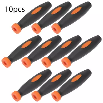 10 шт., ручки для резиновых напильников, диаметр отверстия 3 мм, металлические ручки для напильников, ручки для деревообрабатывающих напильников, резиновые ручки для напильников для небольших напильников