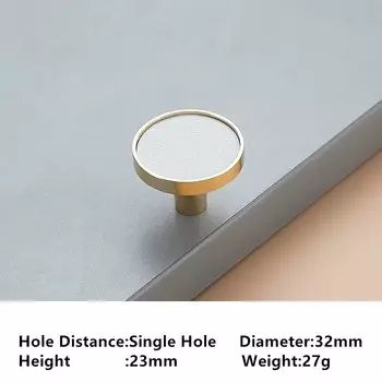 Ручки для шкафов кожаные, цинковый сплав