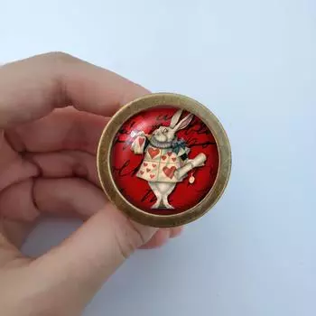 Ручки для шкафа Алиса стеклянные цинковые