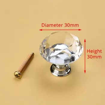 Ручки для шкафа KAK алмазные хрустальные