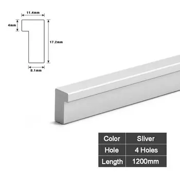 Ручки для шкафов AOBT, серебристые, золотистые, алюминиевые