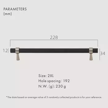 Ручки для шкафов Dooroom латунные черные