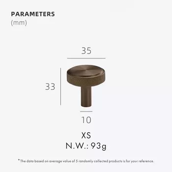 Ручки для шкафов Dooroom латунные круглые