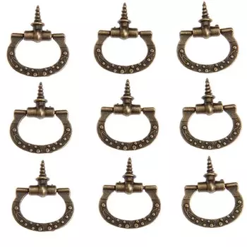 Ручки для шкафов DRELD, античная бронза, цинковый сплав, 24х27 мм