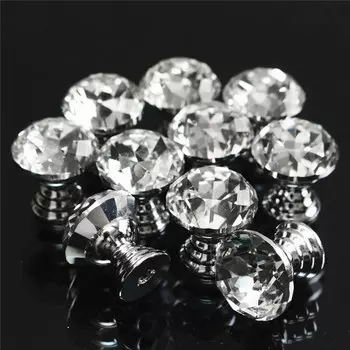 Ручки для шкафов хрустальные 10 шт.