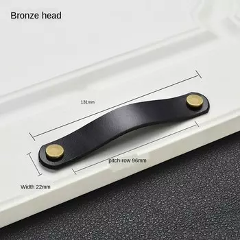 Ручки для шкафов IHOMCASA черные кожаные