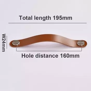 Ручки для шкафов IHOMCASA из латуни и кожи