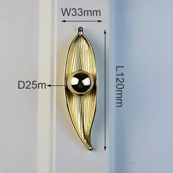 Ручки для шкафов IHOMCASA золотистые черные дерево лист