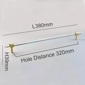 Ручки для шкафов IHOMCASA золотые акриловые