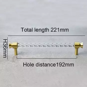 Ручки для шкафов IHOMCASA золотые акриловые