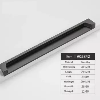 Ручки для шкафов imango, цинковый сплав, серый