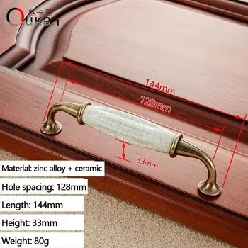 Ручки для шкафов из цинкового сплава, черные и белые