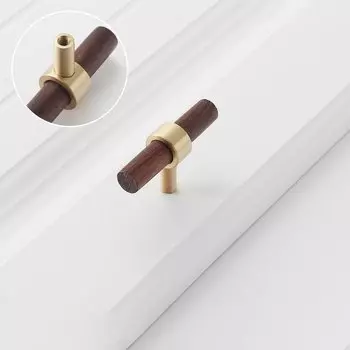 Ручки для шкафов из латуни и черного ореха