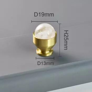 Ручки для шкафов из латуни с агатом ihomcasa