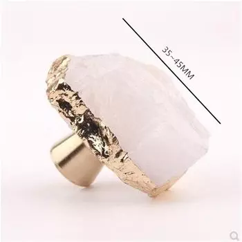 Ручки для шкафов из латуни с камнем