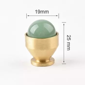 Ручки для шкафов из латуни с камнем